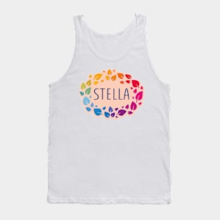 Stella name with colorful leaves Tank Top